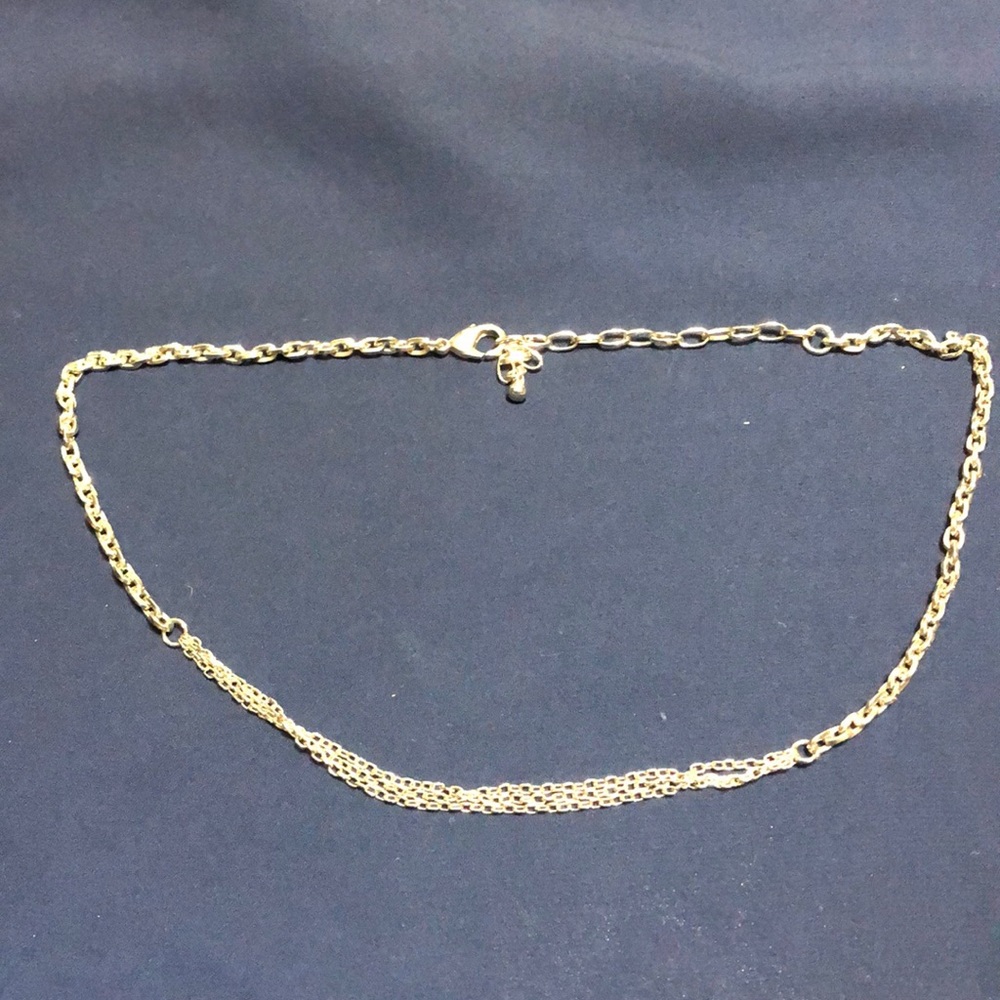 Silver 3-Layer Short Necklace